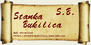 Stanka Bukilica vizit kartica